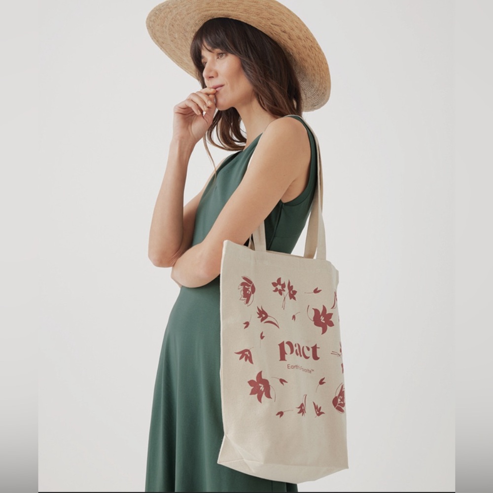 PACT NWOT Organic Cotton Canvas Tote Bag